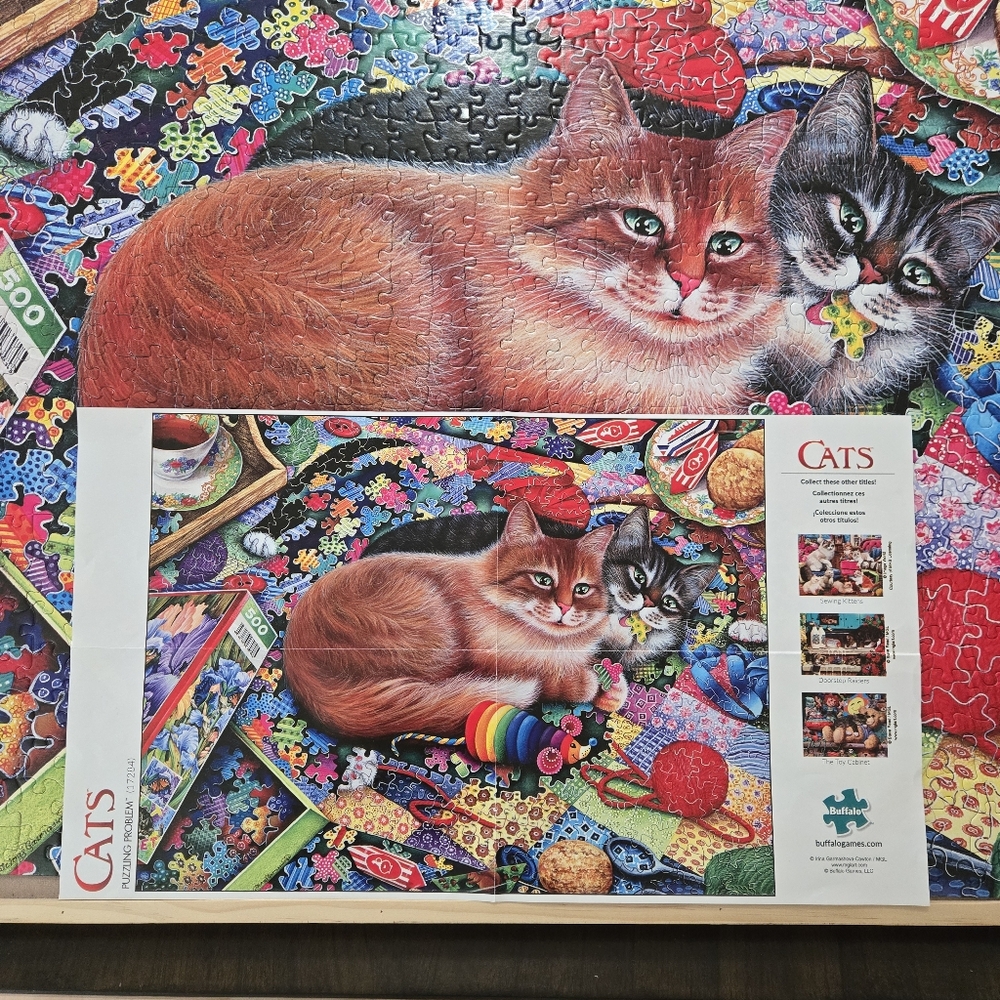 Buffalo Cats "Puzzling Problem" 750 Piece Puzzle - Picture 3 of 6